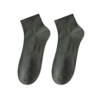 Breathable Soft Cotton Quarter Socks(7 Pairs) - Dark Green - EU43-48(US9.5-13.5) - image 10