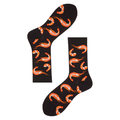 Plus Size Marine Series Fun Crew Socks(5 Pairs)