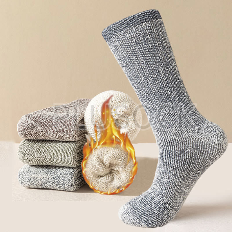 Plus Size Outdoor Sports Warm Wool Quarter Socks(3 Pairs) - image 0