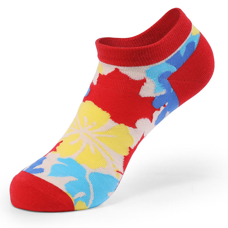 Plus Size Color Contrast Ankle Socks(5 Pairs)