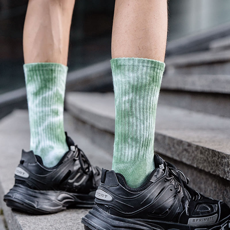 Tie-dye Crew Socks(5 Pairs) - image 5