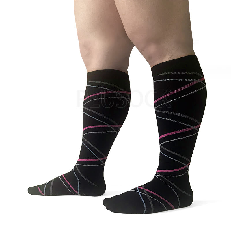 Plusock Ribbon Plus Size Compression Socks 2XL-7XL(3 Pairs) - image 6