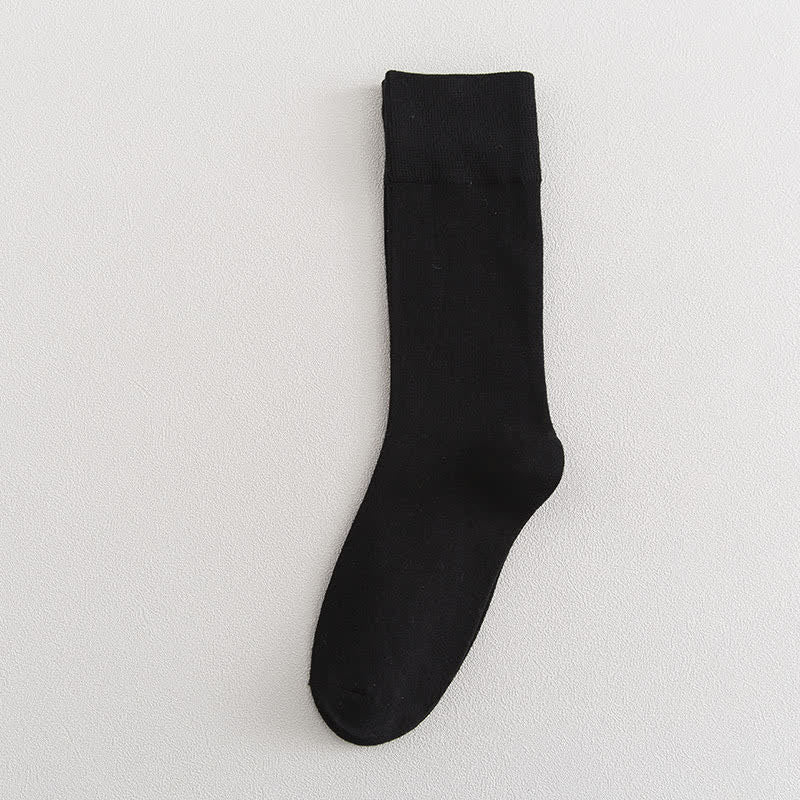 Soft Durable Crew Socks(8 Pairs) - Black - EU35-39(US4.5-8) - image 11