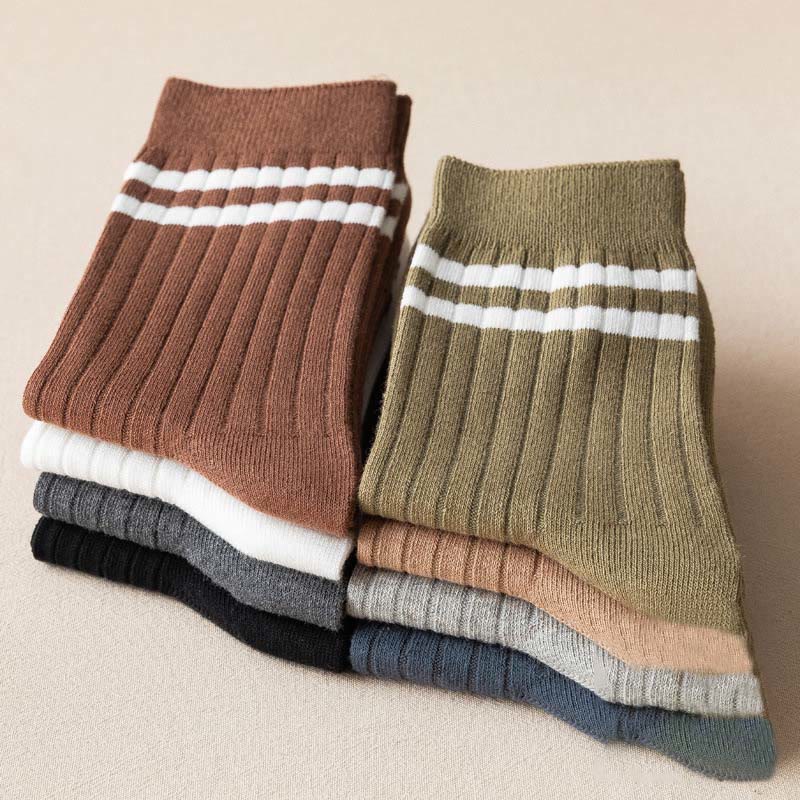 Striped Soft Diebetic Quarter Socks(6 Pairs) - image 5