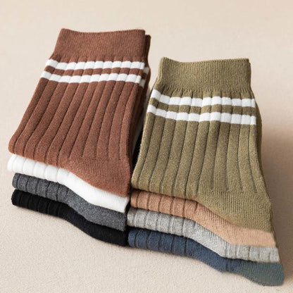 Striped Soft Diebetic Quarter Socks(6 Pairs) - image 5