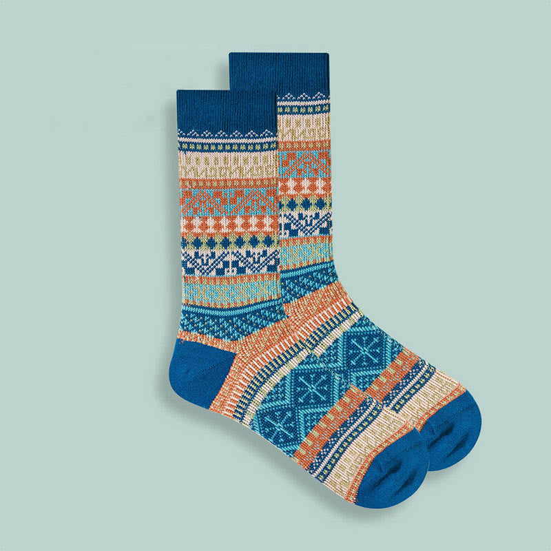 Retro Soft Cotton Quarter Socks(10 Pairs) - Royal Blue - EU37-43(US4-9) - image 9