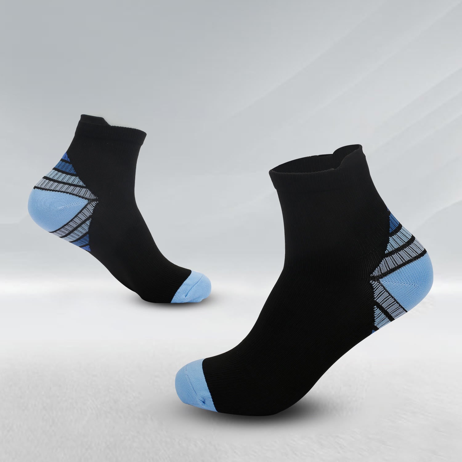 Elastic Sports Ankle Compression Socks(7 Pairs) - Lake Blue - L/XL - image 5