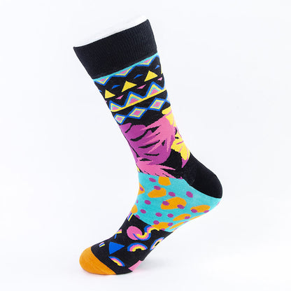 Abstract Pattern Crew Socks(5 Pairs) - image 2