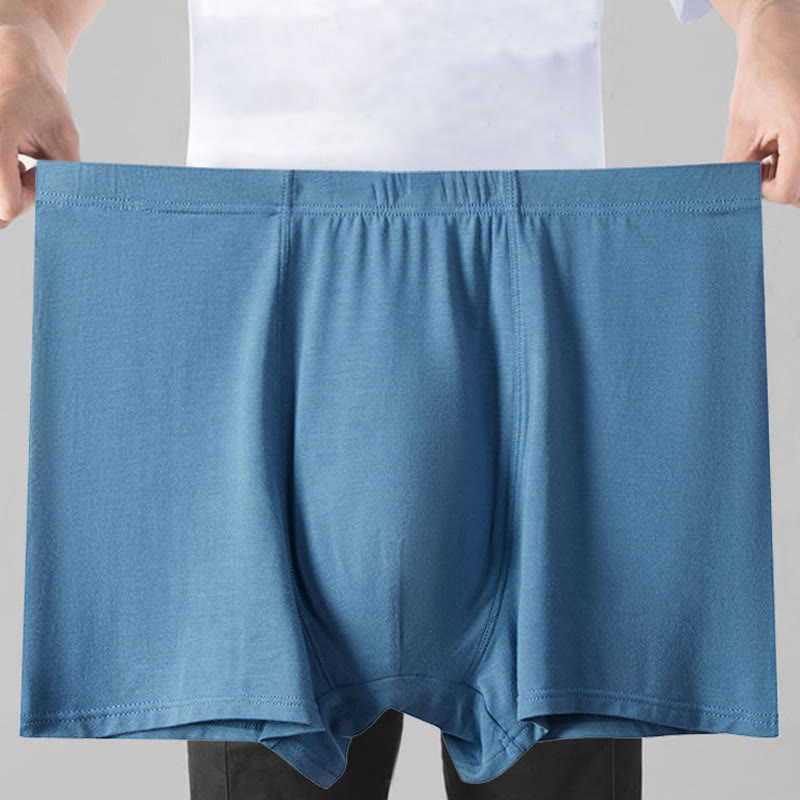 Plus Size High-Waisted Modal Boxer Briefs(1 Pair)