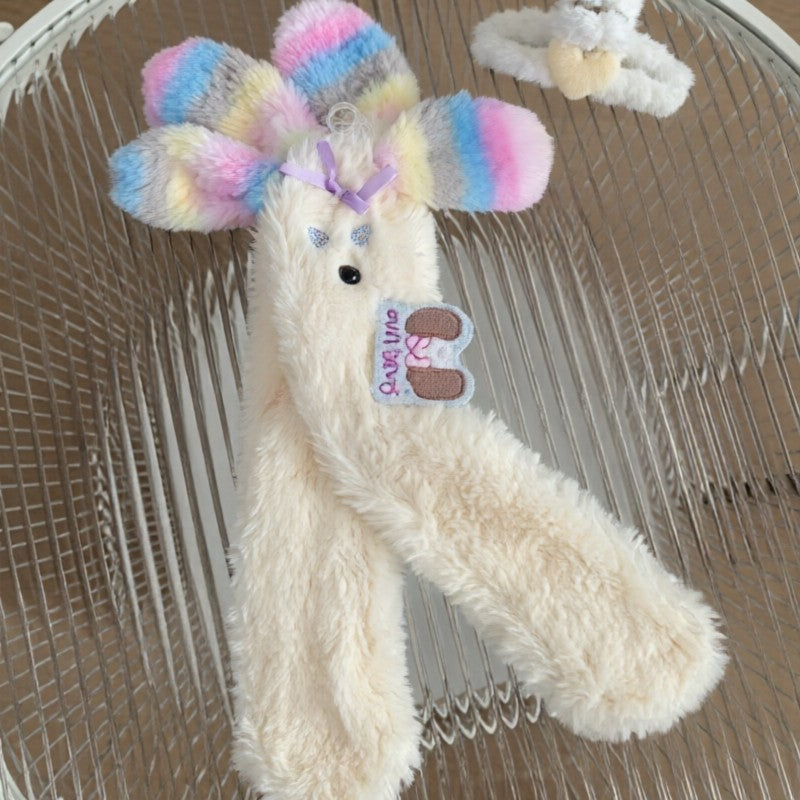 Shaggy Leopard Ear Cozy Home Slipper Socks - Beige - EU35-39(US2-6) - image 7
