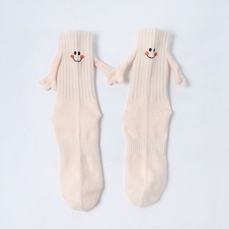 Smiley Embroidered Knit Quarter Socks(4 Pairs) - Nude - EU36-42(US3-9) - image 3