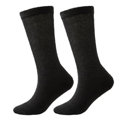 Breathable Ribbed Crew Socks(3 Pairs) - Black - EU37-44(US4-10) - image 5