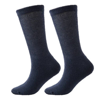 Breathable Ribbed Crew Socks(3 Pairs) - Dark Blue - EU37-44(US4-10) - image 2