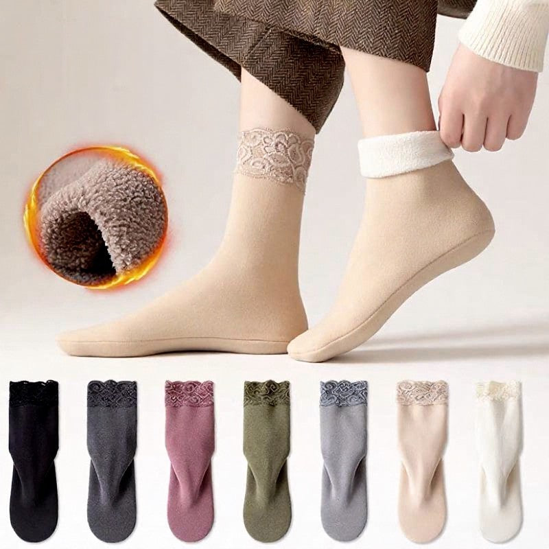 Romantic Lace Trim Quarter Socks(8 Pairs) - Multicolor - EU36-40(US3-7) - image 0