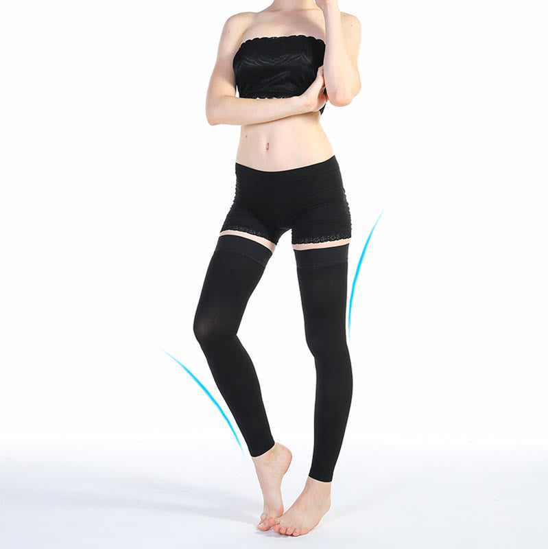 Solid Compression Sleeve Socks Knee Thigh  - image 2