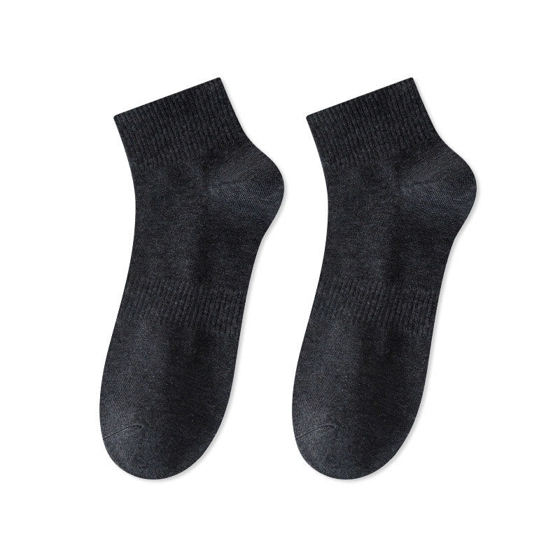 Breathable Soft Cotton Quarter Socks(7 Pairs) - Dark Grey - EU43-48(US9.5-13.5) - image 11