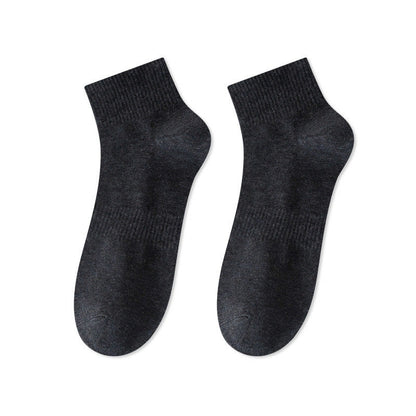 Breathable Soft Cotton Quarter Socks(7 Pairs) - Dark Grey - EU43-48(US9.5-13.5) - image 11