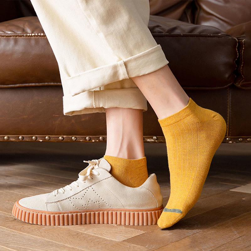 Striped Loose Cotton Socks(3 Pairs) - image 3