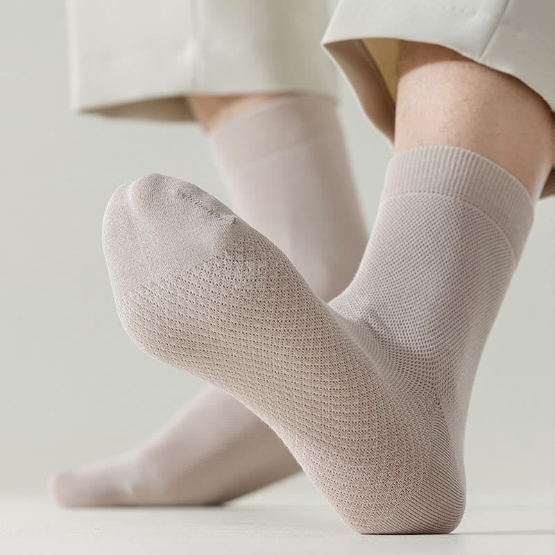 Cotton Mesh Quarter Socks(5 Pairs) - image 10