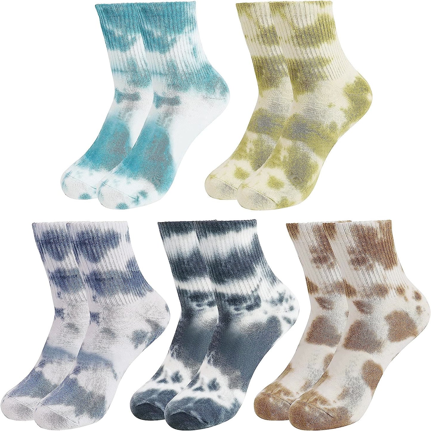 Tie-dye Quarter Socks(5 Pairs) - image 5