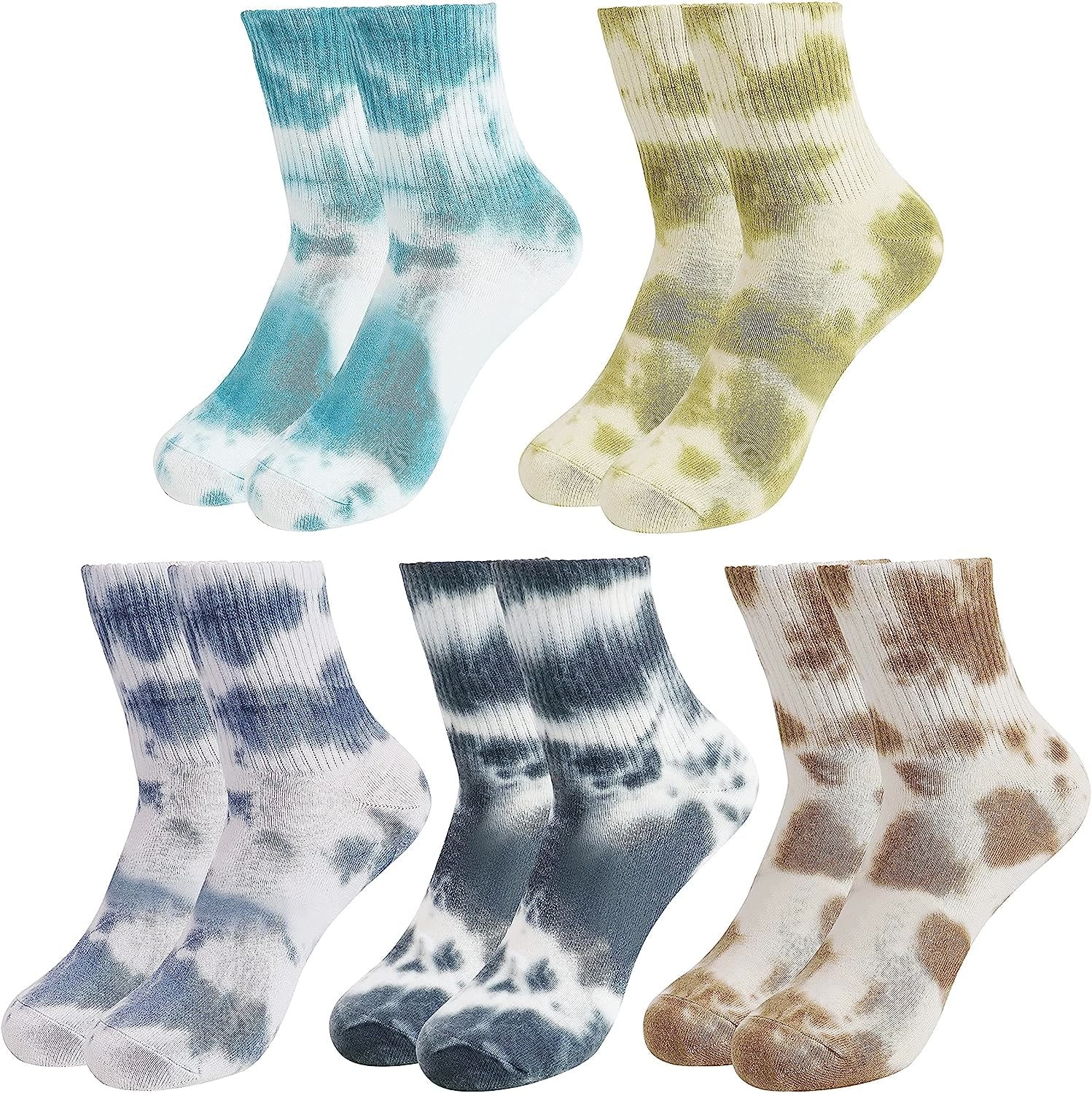 Tie-dye Quarter Socks(5 Pairs) - image 5