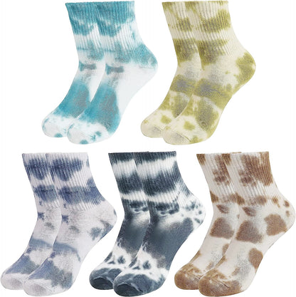 Tie-dye Quarter Socks(5 Pairs) - image 5