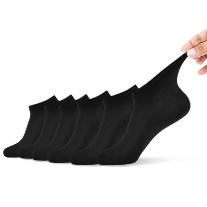 100% Cotton Ankle Socks(6 Pairs) - 45-50 - Black - image 8