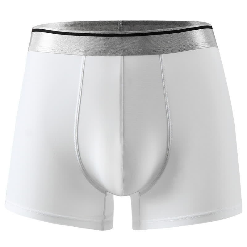 Plus Size Ice Silk Ultra-Thin Briefs(1 Pack) - White - 12XL - image 0