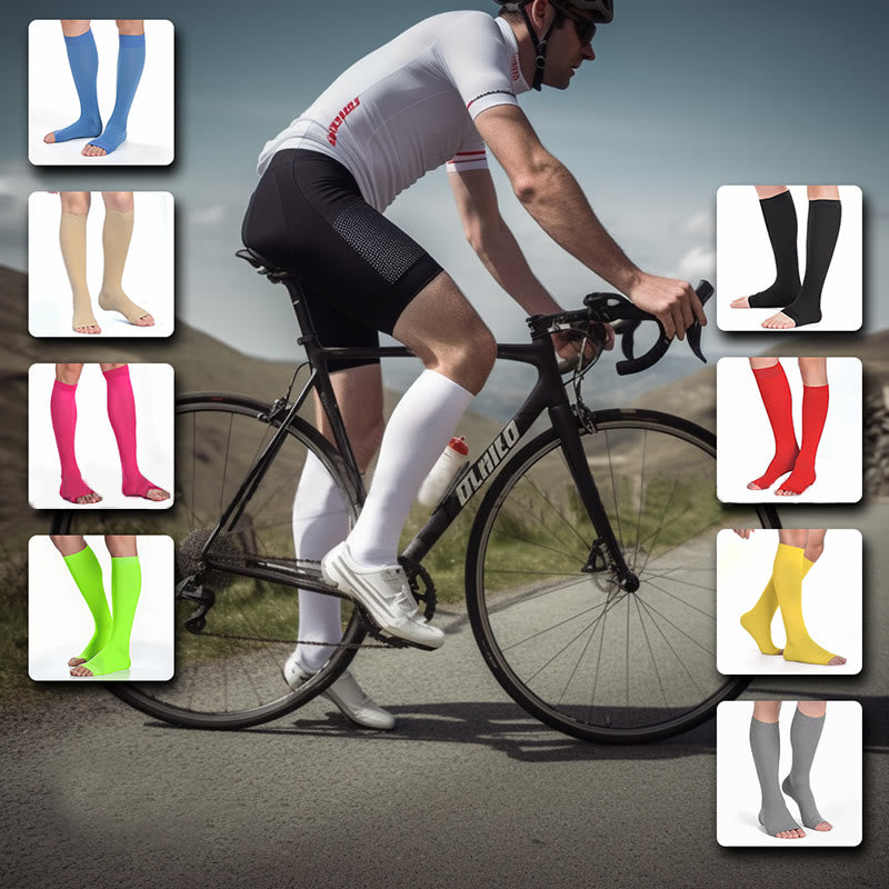 Plus Size Multicolor Open Toe Compression Socks  - image 3
