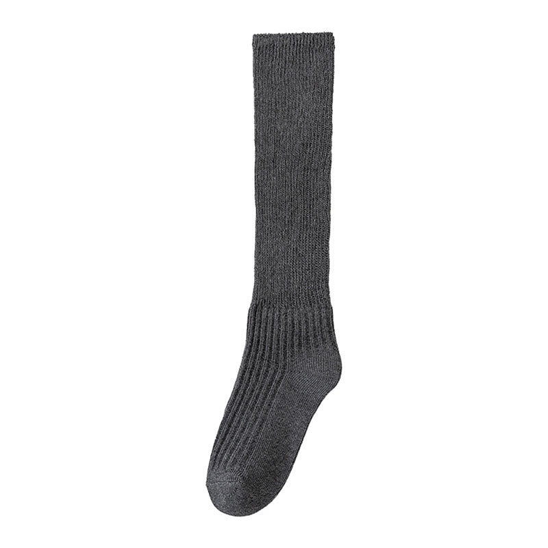 Solid Color Stylish Slouch Socks(3 Pairs) - Dark Grey - EU36-40(US3-7) - image 16