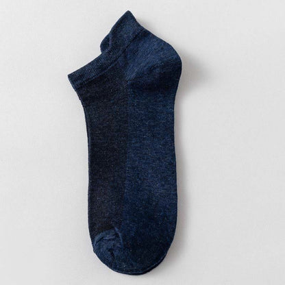 Multicolor Loose Cotton Socks(3 Pairs) - 42-48 - Navy Blue - image 7