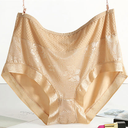 High-Waisted Thin Panty(5 Pairs) - Nude - 5XL - image 11