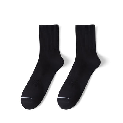 Solid Comfy Quarter Socks(6 Pairs) - EU39-48(US6-13) - Black - image 3