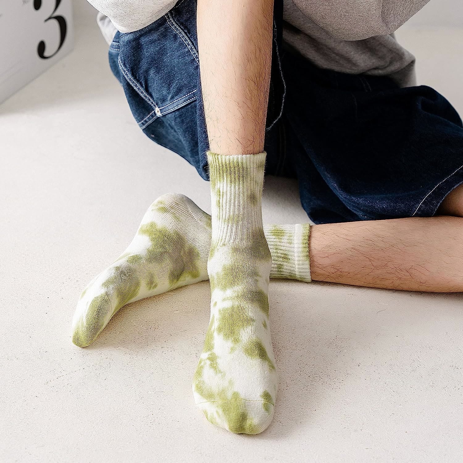 Tie-dye Quarter Socks(5 Pairs) - image 1