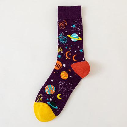 Macro Pattern Crew Socks(6 Pairs) - image 7