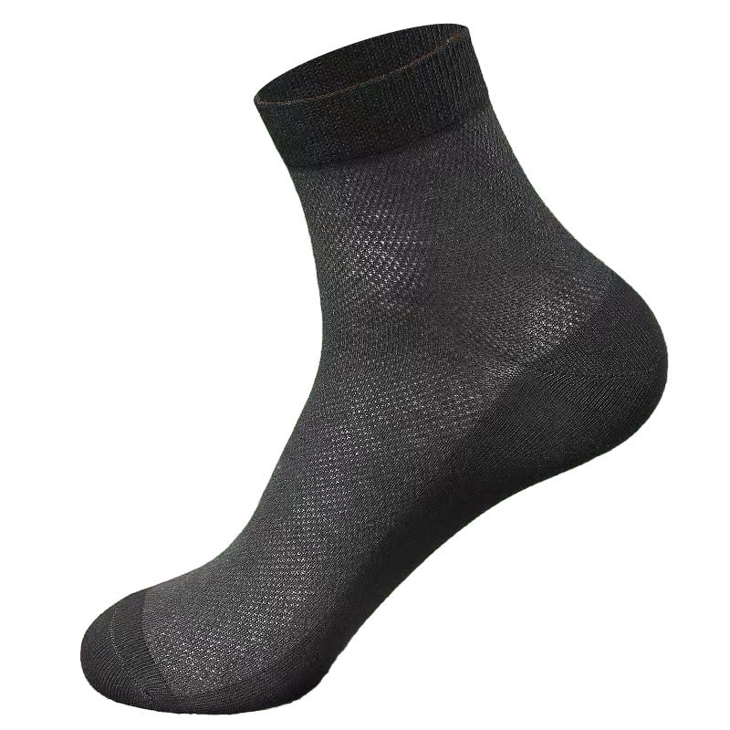 Mesh Quarter Socks(10 Pairs) - Black - EU44-50(US10-15) - image 9