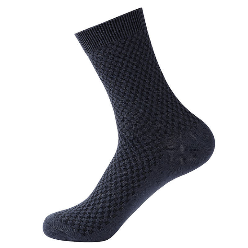 Bamboo Fiber Quarter Socks(5 Pairs) - Blue Gray - EU41-48(US7.5-13) - image 4