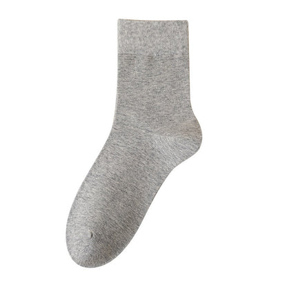 Solid Color Breathable Quarter Socks(5 Pairs) - Light Gray - EU39-46(US6-12) - image 10