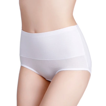 High-Waisted Solid Comfy Panty(4 Packs) - White - 7XL - image 2