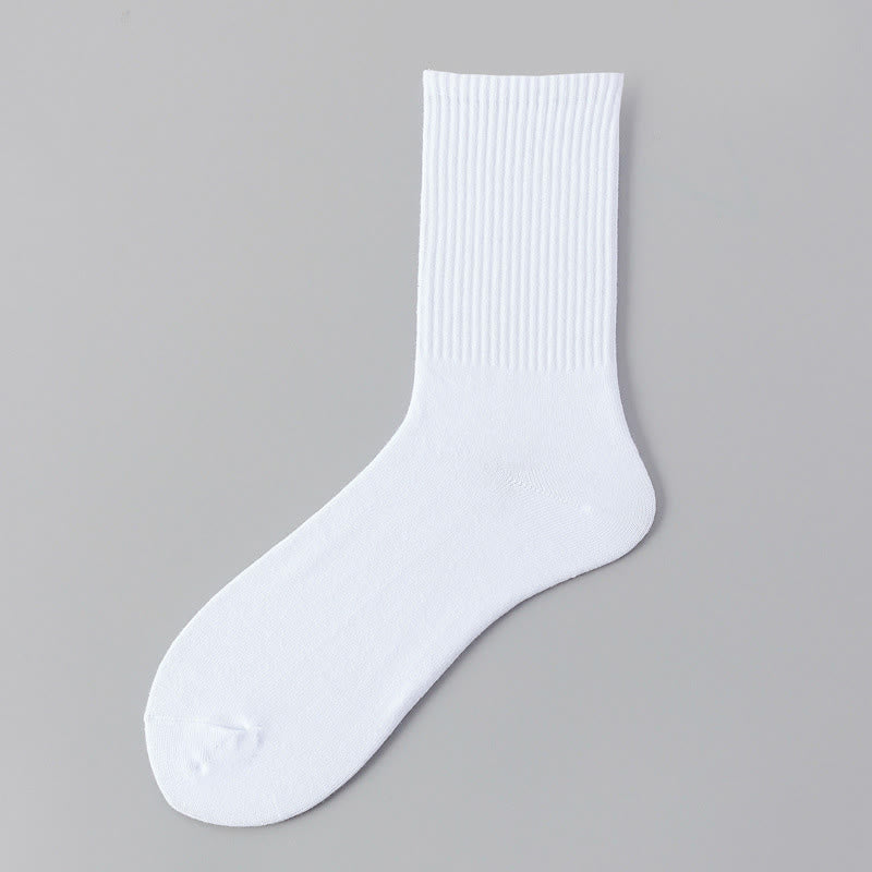 Breathable Soft Cotton Socks(3 Pairs) - 43-48 - White - image 7
