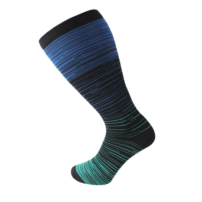 Blue Filaments Plus Size Compression Socks 2XL-7XL(3 Pairs) - Blue - 7XL - image 3