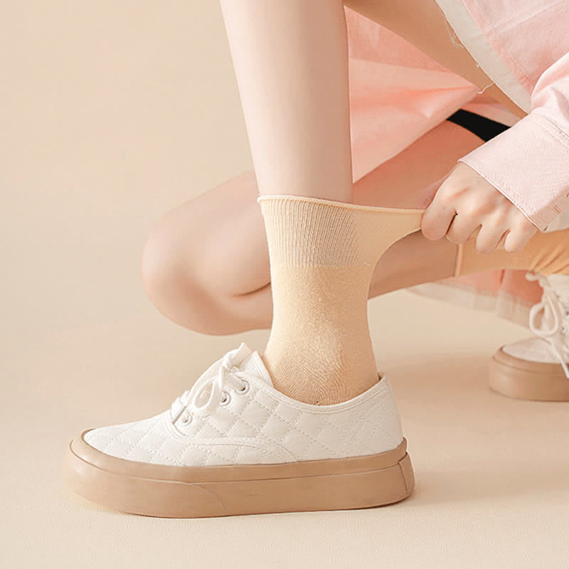 Elastic Solid Quarter Socks(6 Pairs) - image 9