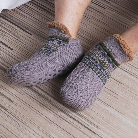 Plus Size Thickened Knitted Home Slipper Socks - image 0