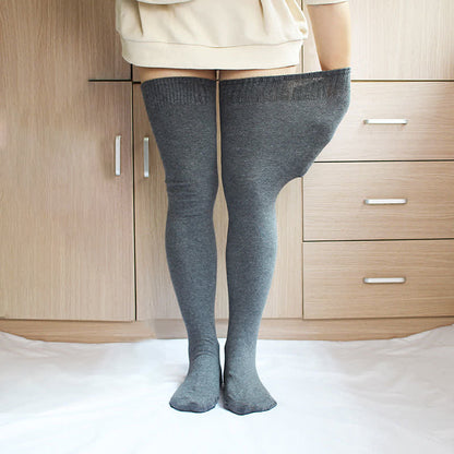 Cotton Thick Thigh High Socks - image 1