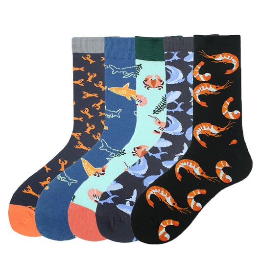 Undersea Shark Crew Socks(5 Pairs) - image 0