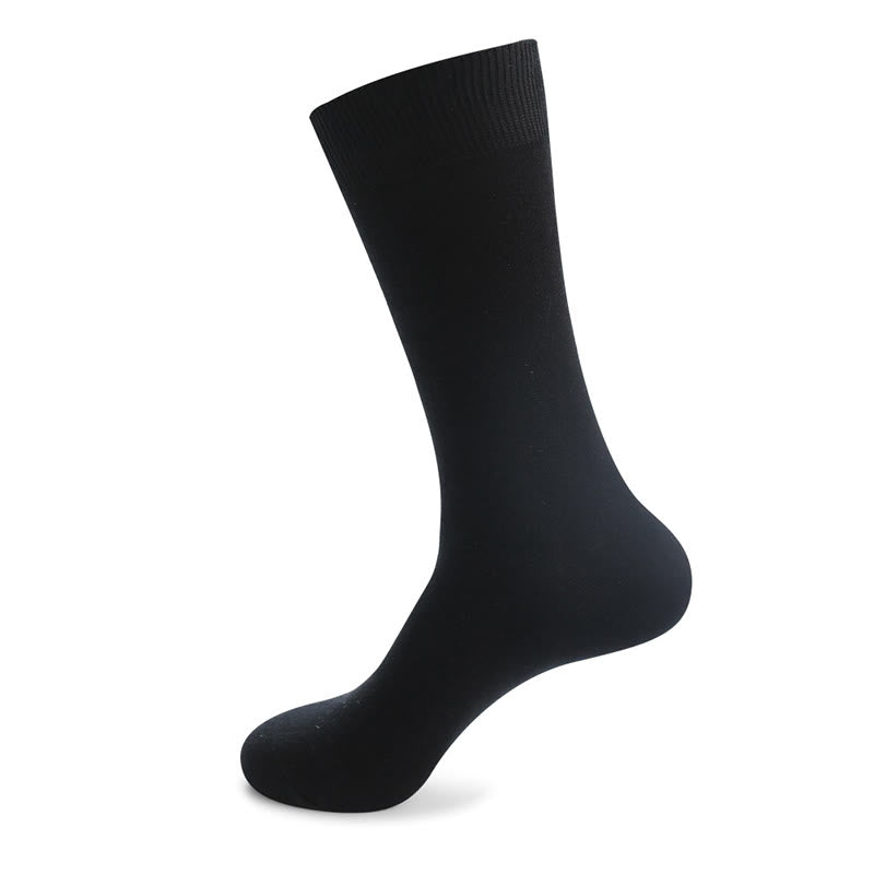 Durable Solid Crew Socks(7 Pairs) - Black - EU46-50(US12-15) - image 10