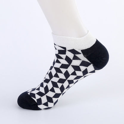 Plus Size Irregular Patterns Ankle Socks(5 Pairs)