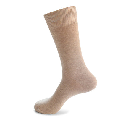 Durable Solid Crew Socks(7 Pairs) - Khaki - EU46-50(US12-15) - image 16