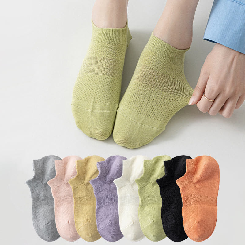 Breathable Mesh Ankle Socks(8 Pairs) - Multicolor - EU35-40(US5-7) - image 0