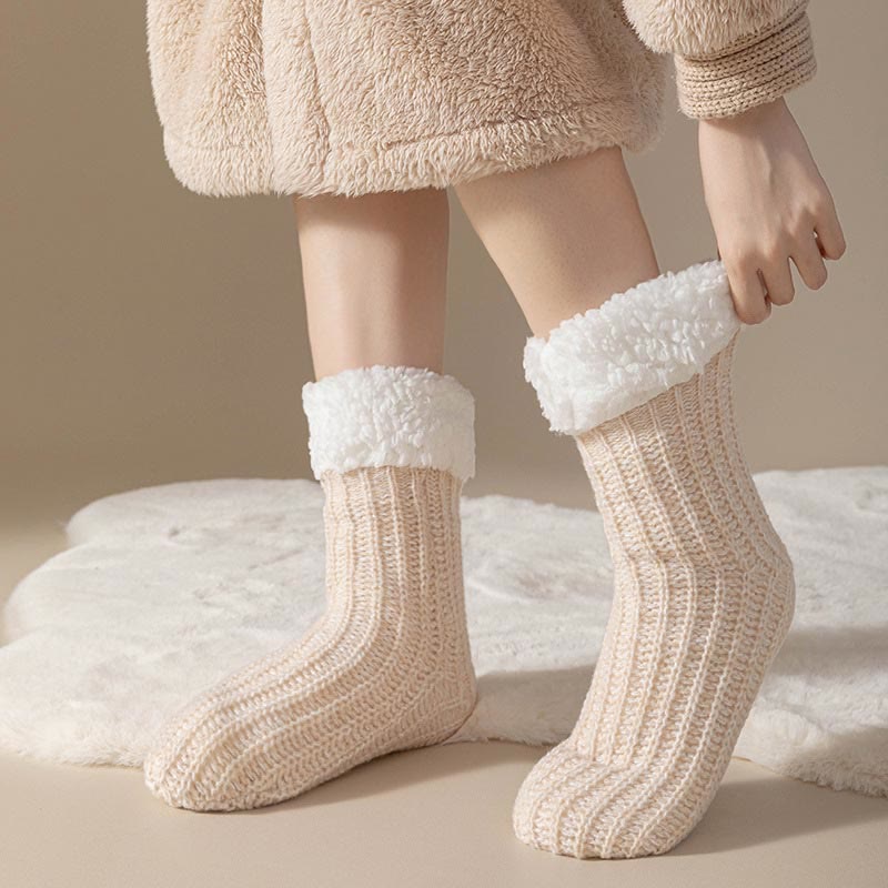 Plus Size Fleece Comfy Thick Slipper Socks(2 Pairs) - image 2